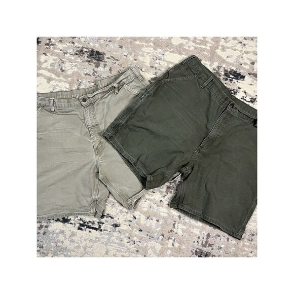 Lot of 2 Men's Carhartt B25 MOS DES Shorts 42x8 Canvas Duck Carpenter Cargo - Picture 1 of 15